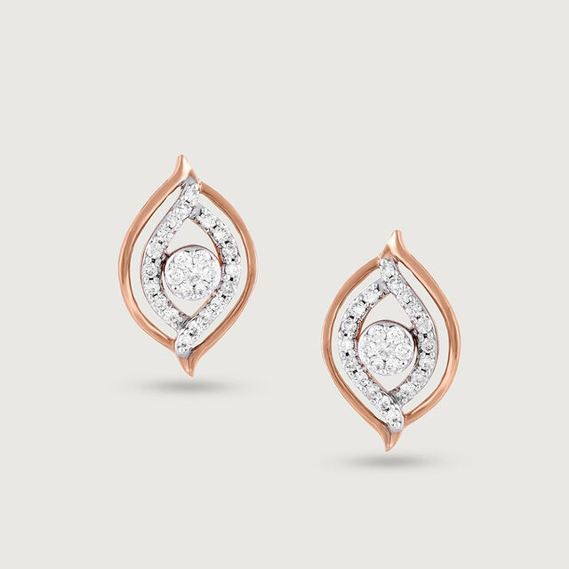 Radiant Marquise Gold & Diamond Stud Earrings,,hi-res image number null