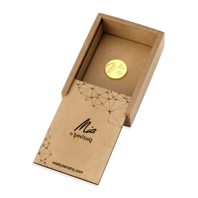 10 GM 24 Karat Tulsi Leaf Gold Coin,,hi-res image number null