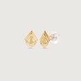 Lustrous Layers Gold Stud Earrings,,hi-res view 3