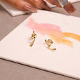 Sculpted Twist Gold Stud Earrings,,hi-res view 1