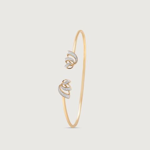 Lotus Bloom Diamond Bangle