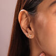 Bow Grace 14KT Gold & Diamond Stud Earrings,,hi-res view 2