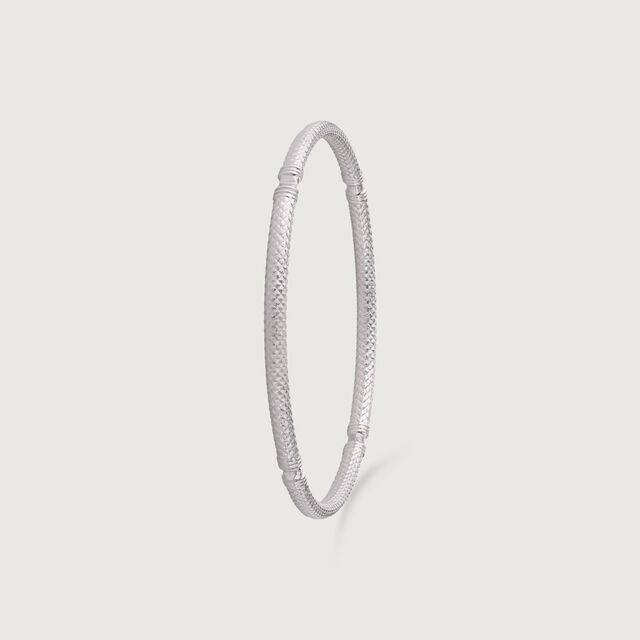 Sculpted Weave Silver Bangle,,hi-res image number null