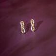 Graceful Knot Diamond Stud Earrings,,hi-res view 1