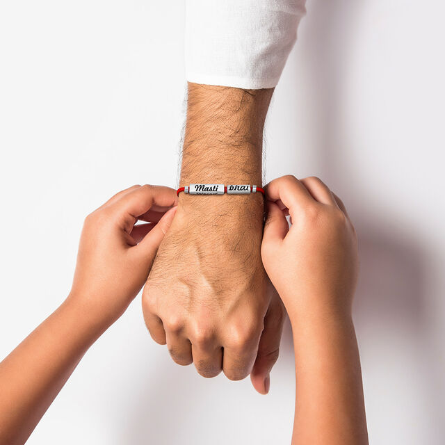 925 Silver Nickname Rakhi for Masti Bhai,,hi-res image number null