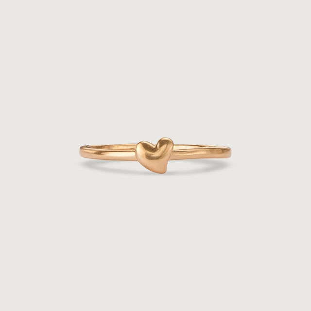 14KT Yellow Gold Heart-Shaped Finger Ring,,hi-res image number null