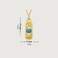 Spirited Elegance 18KT Gold Chain Turquoise Pendant with chain,,hi-res view 7