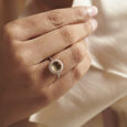 Luminous Textured Diamond Cocktail Ring,,hi-res view 2