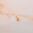Sculpted Square Gold Nose Pin,,hi-res view 1