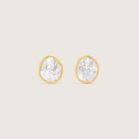 Pure Gleam Polki Stud Earrings