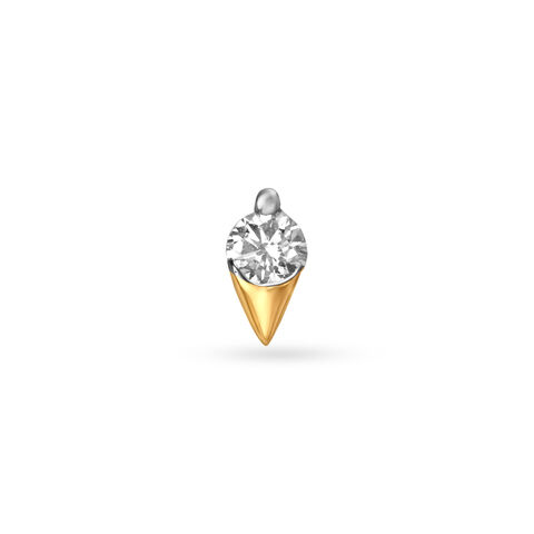 18KT Yellow Gold Delicate Nose Pin
