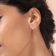 Buzzing Bee 18KT Gold Stud Earrings,,hi-res view 2