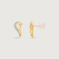 Graceful Wing Diamond Stud Earrings,,hi-res view 4
