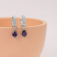Trendy Gleam Silver Hoop Earrings,,hi-res view 1