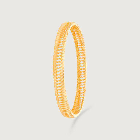 Radiant Textured Gold Bangle