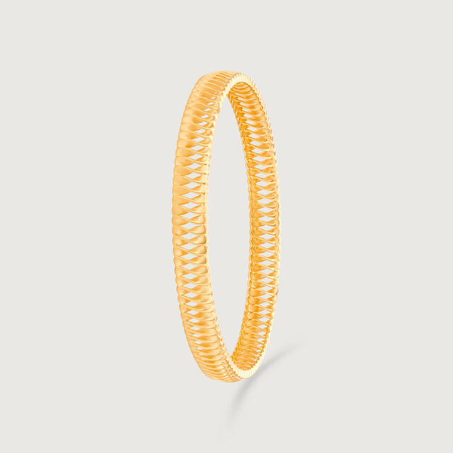 Radiant Textured Gold Bangle,,hi-res image number null