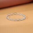 Infinity Flow Silver Bangle,,hi-res view 1