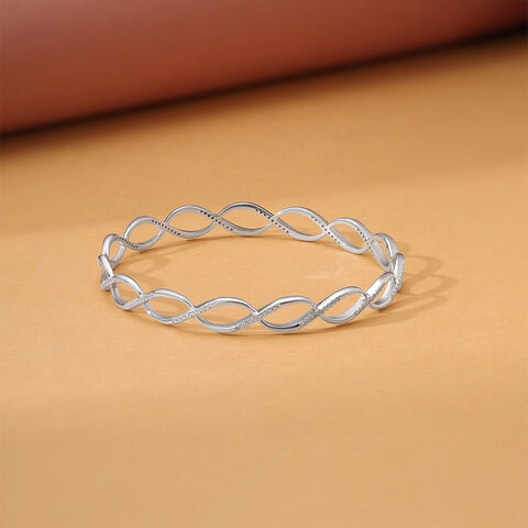 Infinity Flow Silver Bangle