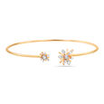 14kt Yellow Gold Blooming Diamond Bangle,,hi-res view 2