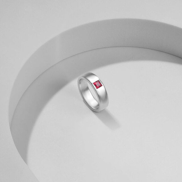 Bold Aura Silver Ring,,hi-res image number null