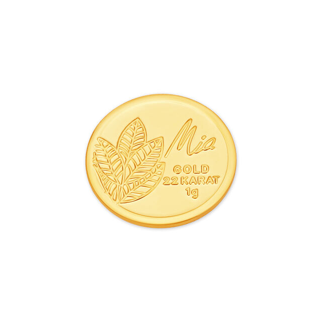 1 GM 22 Karat  Sublime Mango Leaf Gold Coin,,hi-res view 3