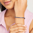 Deep Blue Bling Silver Bracelet,,hi-res view 2