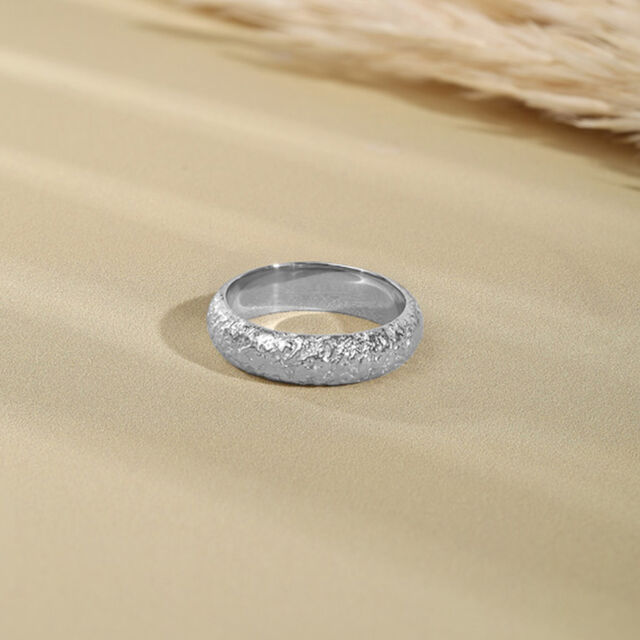 Chunky Textured Silver Ring,,hi-res image number null