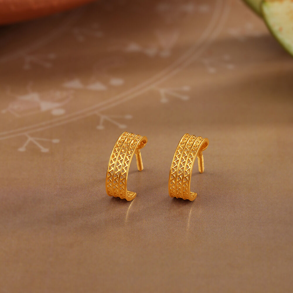 Buy Intricate Legacies 22KT Gold Stud Earrings Online Mia by Tanishq