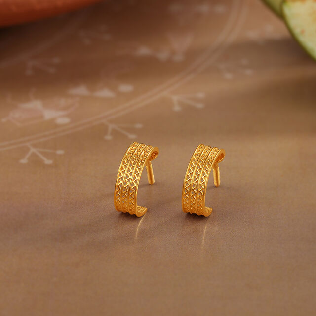 Intricate Legacies 22KT Gold Stud Earrings,,hi-res image number null