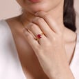 Bold Contemporary Ruby Ring,,hi-res view 2