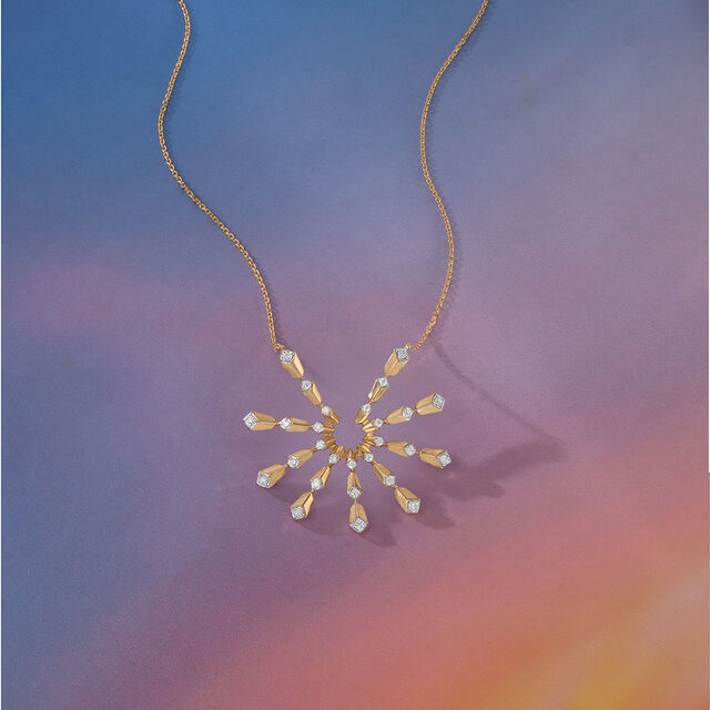 Radiant Burst Diamond Necklace,,hi-res image number null