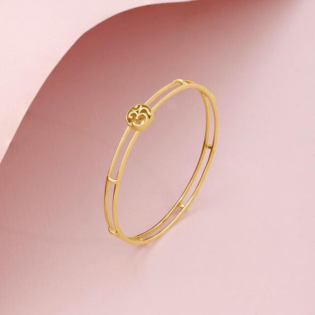 Om Aura Gold Bangle,,hi-res image number null