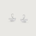 Twin Glow Silver Stud Earrings,,hi-res view 3