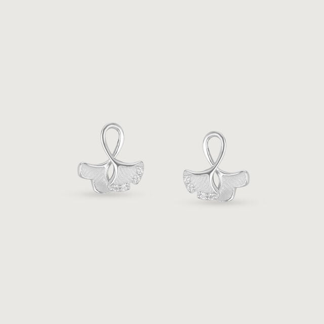 Twin Glow Silver Stud Earrings,,hi-res image number null