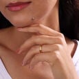 Rhythmic Radiance 14KT Gold Finger Ring,,hi-res view 2