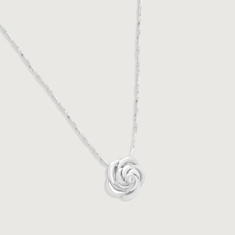 Rosette Glow Silver Pendant