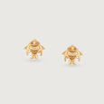 Golden Fish Charm 14Kt Gold Necklace Set,,hi-res view 6