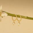 Playful Bubbly Pearl Hoop Earrings,,hi-res view 1