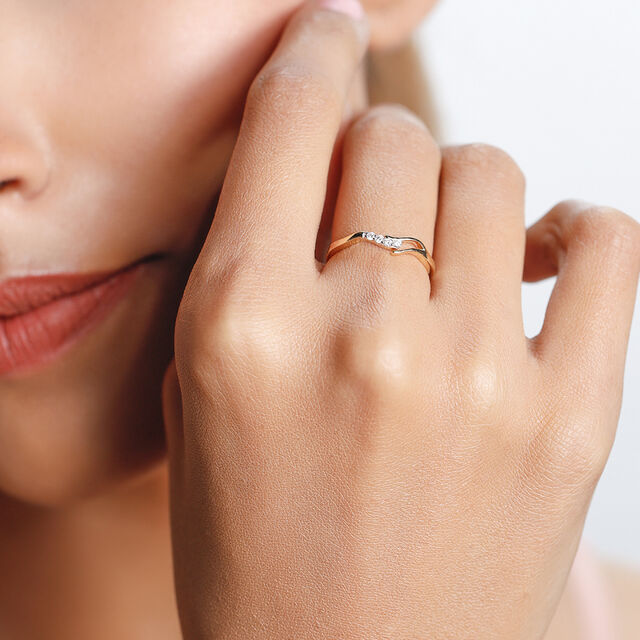 14KT Yellow Gold Glinting Twigs Diamond Ring,,hi-res image number null