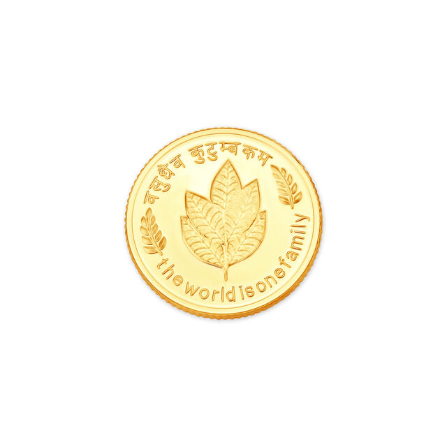 8 GM 22 Karat  Sublime Mango Leaf Gold Coin,,hi-res view 2