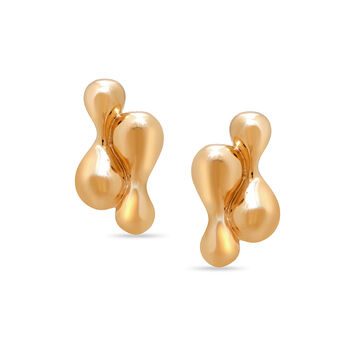 14KT Yellow Gold Glam Chic Mamma Mia Stud Earrings for Kids