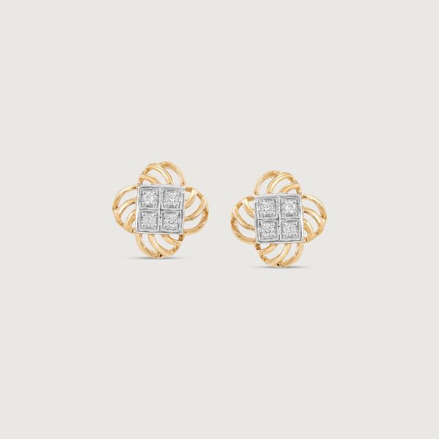 Twirling Grace Diamond Stud Earrings,,hi-res image number null