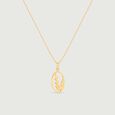 Leafy Babe Gold Pendant,,hi-res view 3