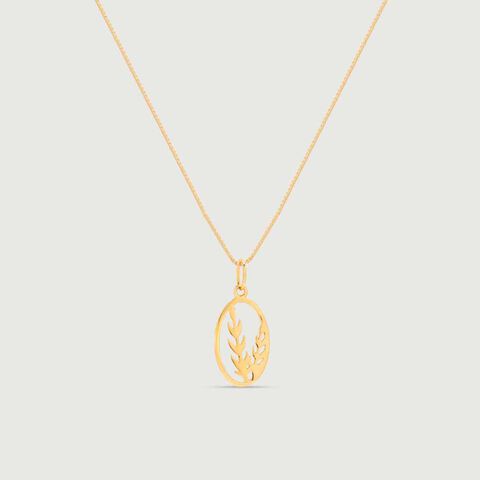 Leafy Babe Gold Pendant