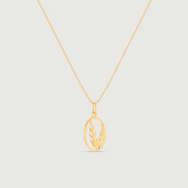 Leafy Babe Gold Pendant,,hi-res image number null