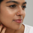 Guardian Eye Gold and Diamond Nose Pin,,hi-res view 2