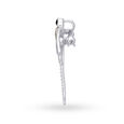 Silver Dragonfly Brooch Embellished With Open Polki,,hi-res view 2