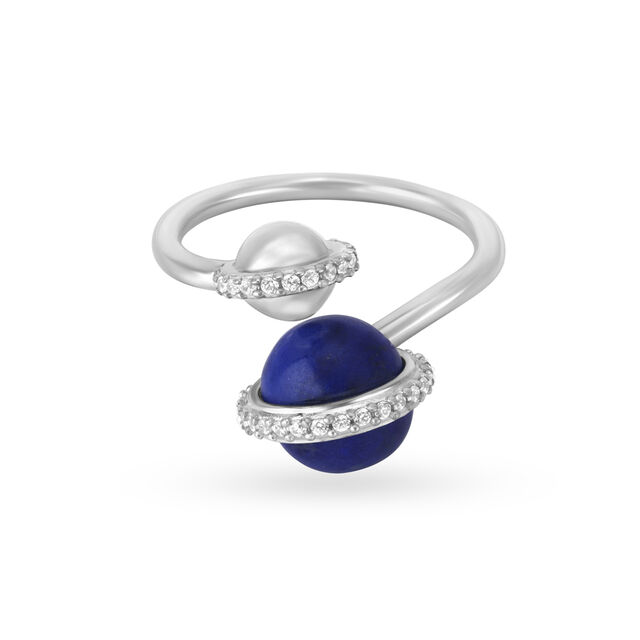 Romani Silver Lapis Lazuli Wrapped Ring,,hi-res view 2