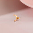 Beaded Elegance Gold Nose Pin,,hi-res view 1