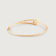 Sculpted Edge Gold & Diamond Bangle,,hi-res view 3